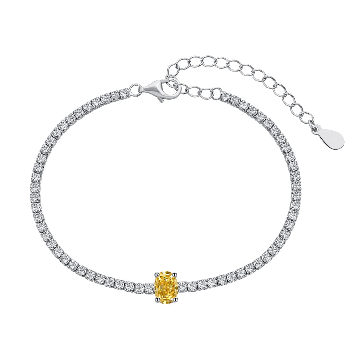 [LuckyStar]0.75 Carat Exquisite Oval Cut Daily Bracelet