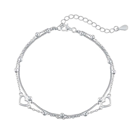 [LuckyStar] Zierliches doppellagiges Liebesherz-Armband