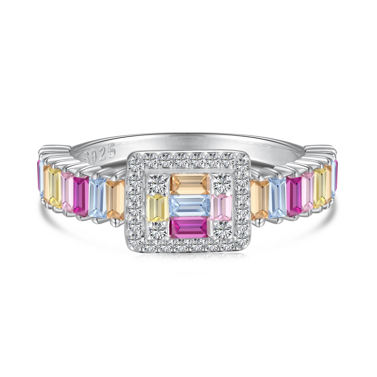 [LuckyStar]Exquisite Colorful Radiant Cut Party Ring