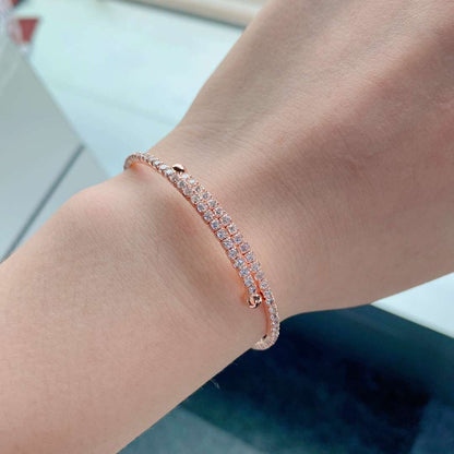 [LuckyStar]Row of Diamonds Round Fashion Bracelet