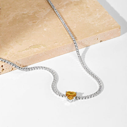 [LuckyStar]2.0 Carat Sparkling Tennis Heart Cut Necklace
