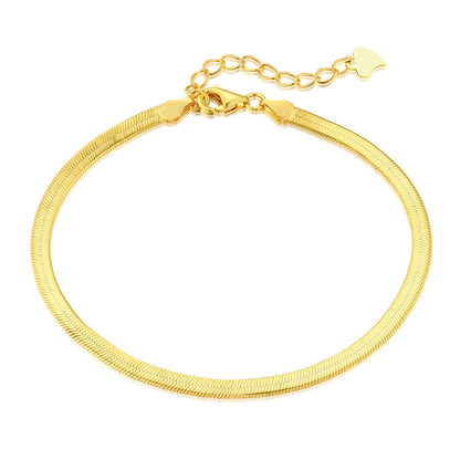 [LuckyStar]Flat Snake Bone Chain Blade Necklace