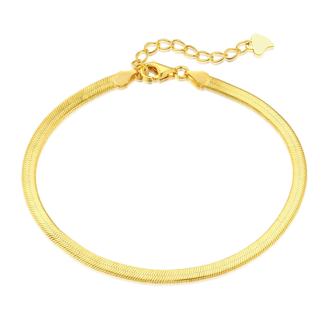 [LuckyStar]Flat Snake Bone Chain Blade Necklace