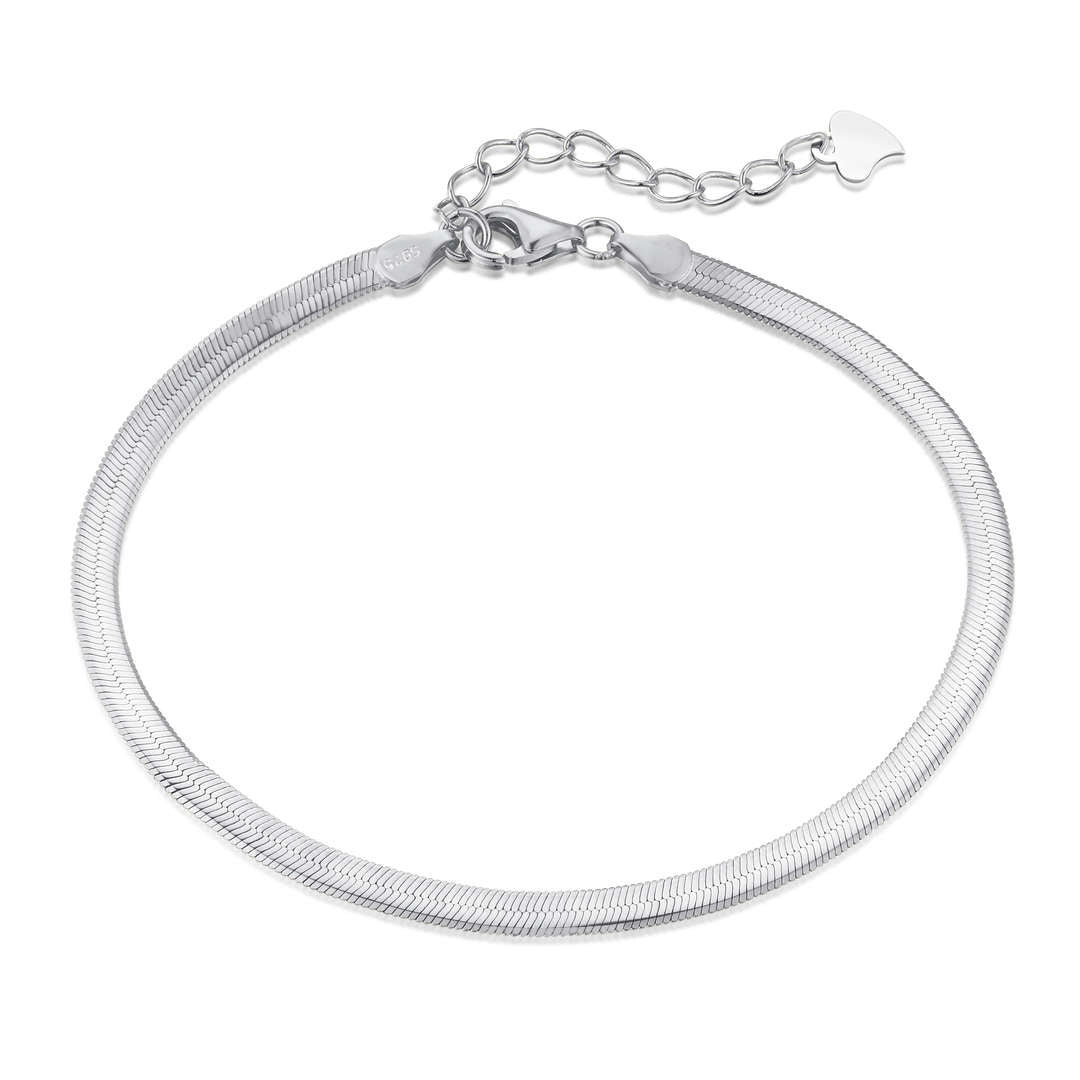 [LuckyStar]Flat Snake Bone Chain Blade Necklace